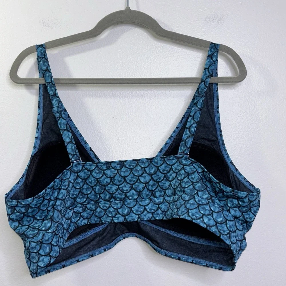 Torrid Mermaid Scale Two-Piece Swimsuit Set Size 3 & 4 New Read Description - Picture 3 of 7